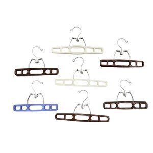 Vintage Tamor Type Plastic Pants Skirts Clamp Hangers (3) 11" and (4) 9" Size